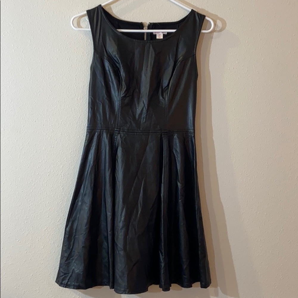 Xhilaration Black Faux Leather Dress Size S